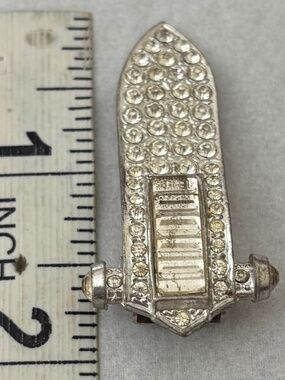 Vintage Rhinestone Clip pin for shoe/scarf/dress/hair/suit/purse/pocket Art Deco